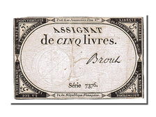 FRANCE, 5 Livres, 1793, 1793-10-31, EF(40-45), Lafaurie #171, FRANCE, 5 Livres,.