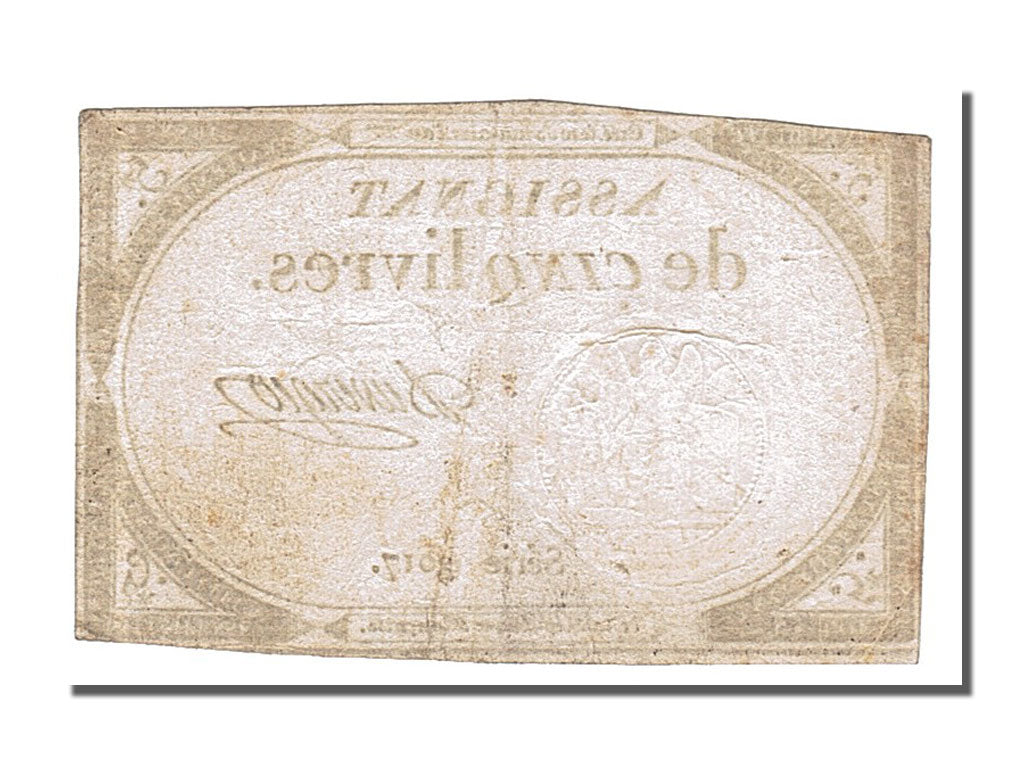 FRANCE, 5 Livres, 1793, 1793-10-31, EF(40-45), Lafaurie #171, FRANCE, 5 Livres,.