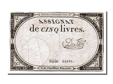 FRANCE, 5 Livres, 1793, 1793-10-31, EF(40-45), Lafaurie #171, FRANCE, 5 Livres,.