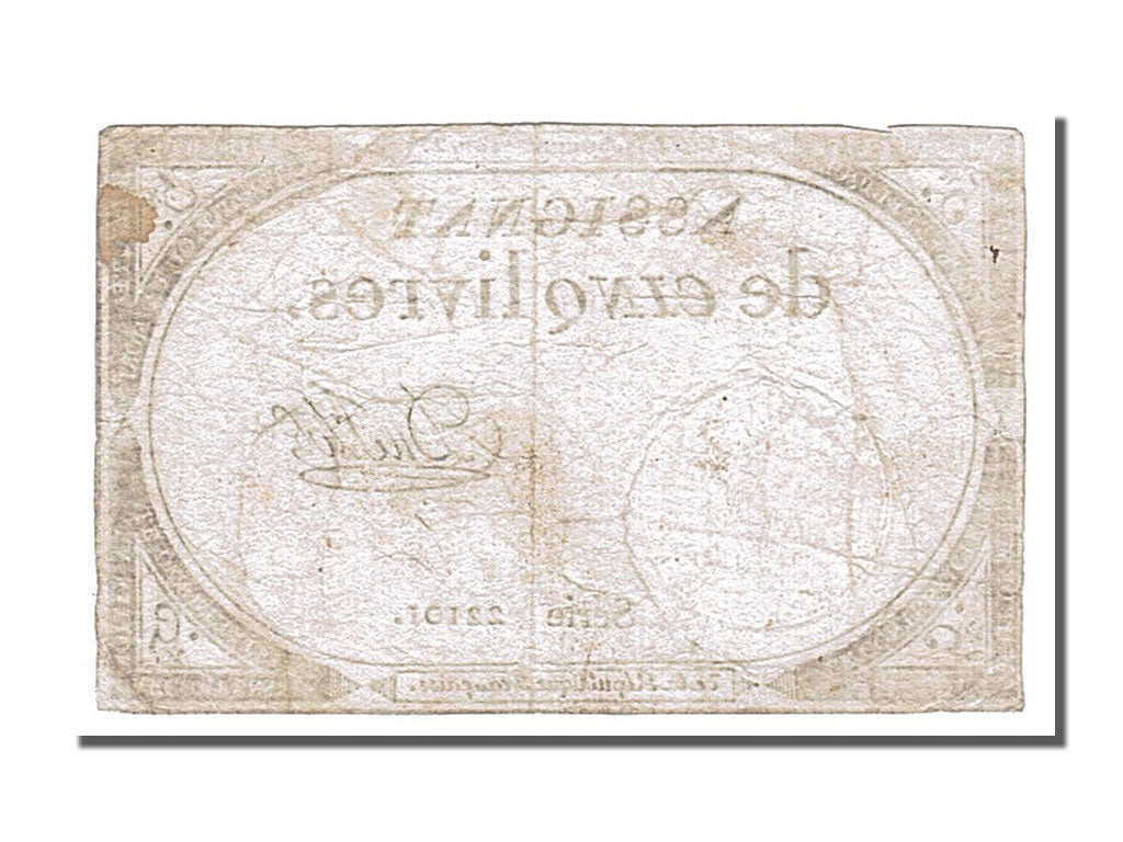 FRANCE, 5 Livres, 1793, 1793-10-31, EF(40-45), Lafaurie #171, FRANCE, 5 Livres,.