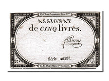 FRANCE, 5 Livres, 1793, 1793-10-31, EF(40-45), Lafaurie #171, FRANCE, 5 Livres,.