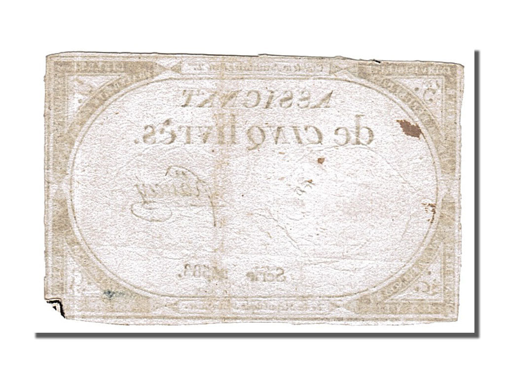 FRANCE, 5 Livres, 1793, 1793-10-31, EF(40-45), Lafaurie #171, FRANCE, 5 Livres,.