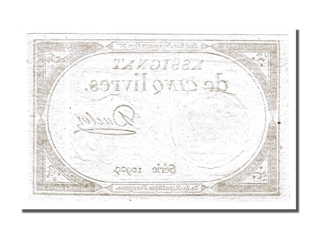 FRANCE, 5 Livres, 1793, 1793-10-31, UNC(65-70), Lafaurie #171, FRANCE, 5...