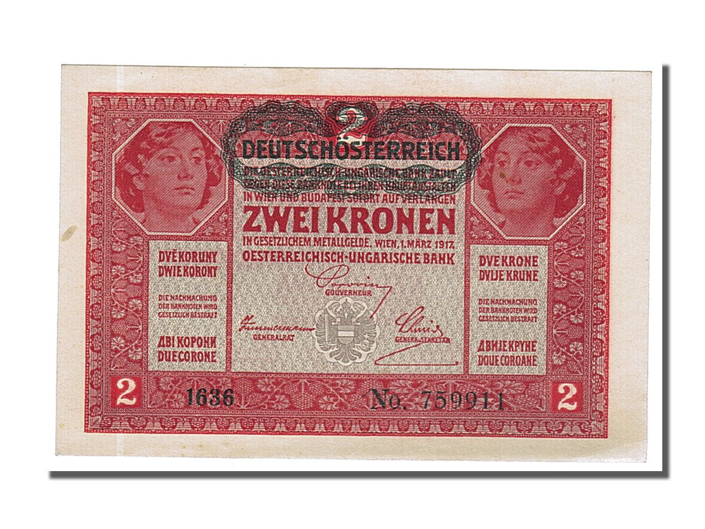 Austria, 2 Kronen, 1917, KM #50, 1917-03-01, UNC(65-70), 759911