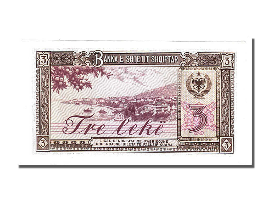 Albania, 3 Lekë, 1976, KM #41a, UNC(65-70), XX 135006