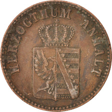 Etats allemands, ANHALT-BERNBURG, Alexander Carl,3 Pfennige,1864,TTB,Copper,KM98