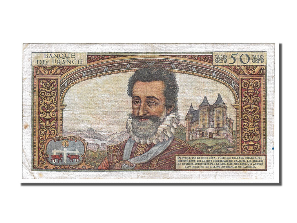 Billete, Francia, 50 Nouveaux Francs, 50 NF 1959-1961 ''Henri IV'', 1961