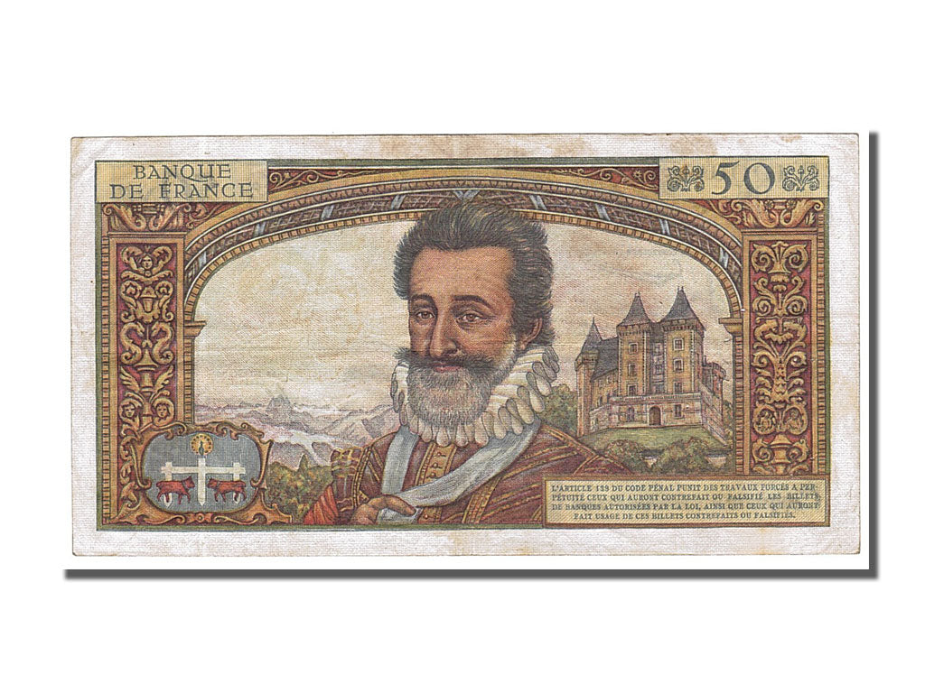 Banconote, Francia, 50 Nouveaux Francs, 50 NF 1959-1961 ''Henri IV'', 1959