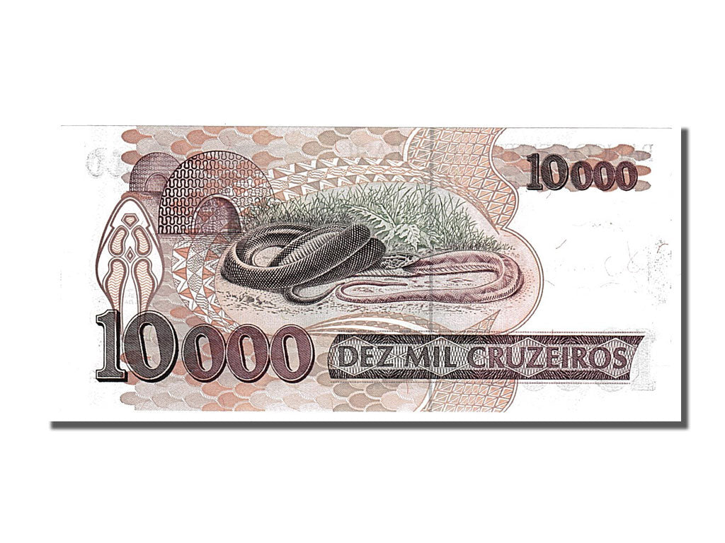 Banknote, Brazil, 10,000 Cruzeiros, 1992, UNC(65-70)