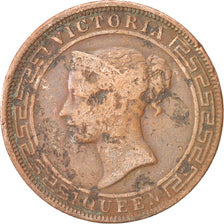 Ceylon, Victoria, 5 Cents, 1890, VF(20-25), Copper, KM:93