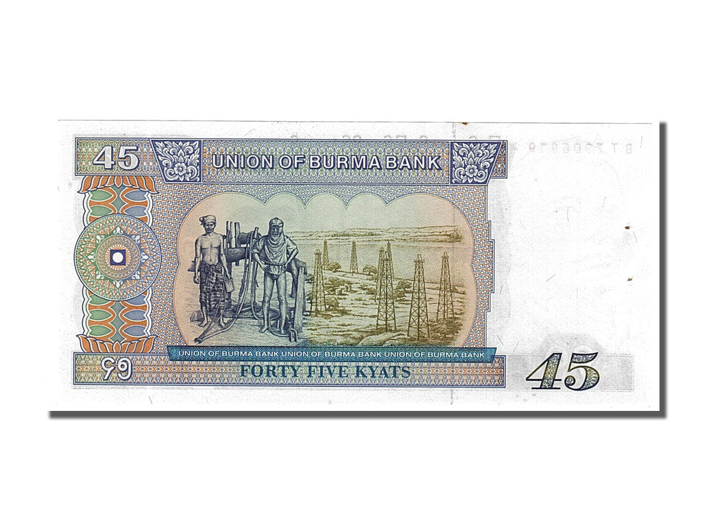 Banknote, Burma, 45 Kyats, 1987, UNC(63)