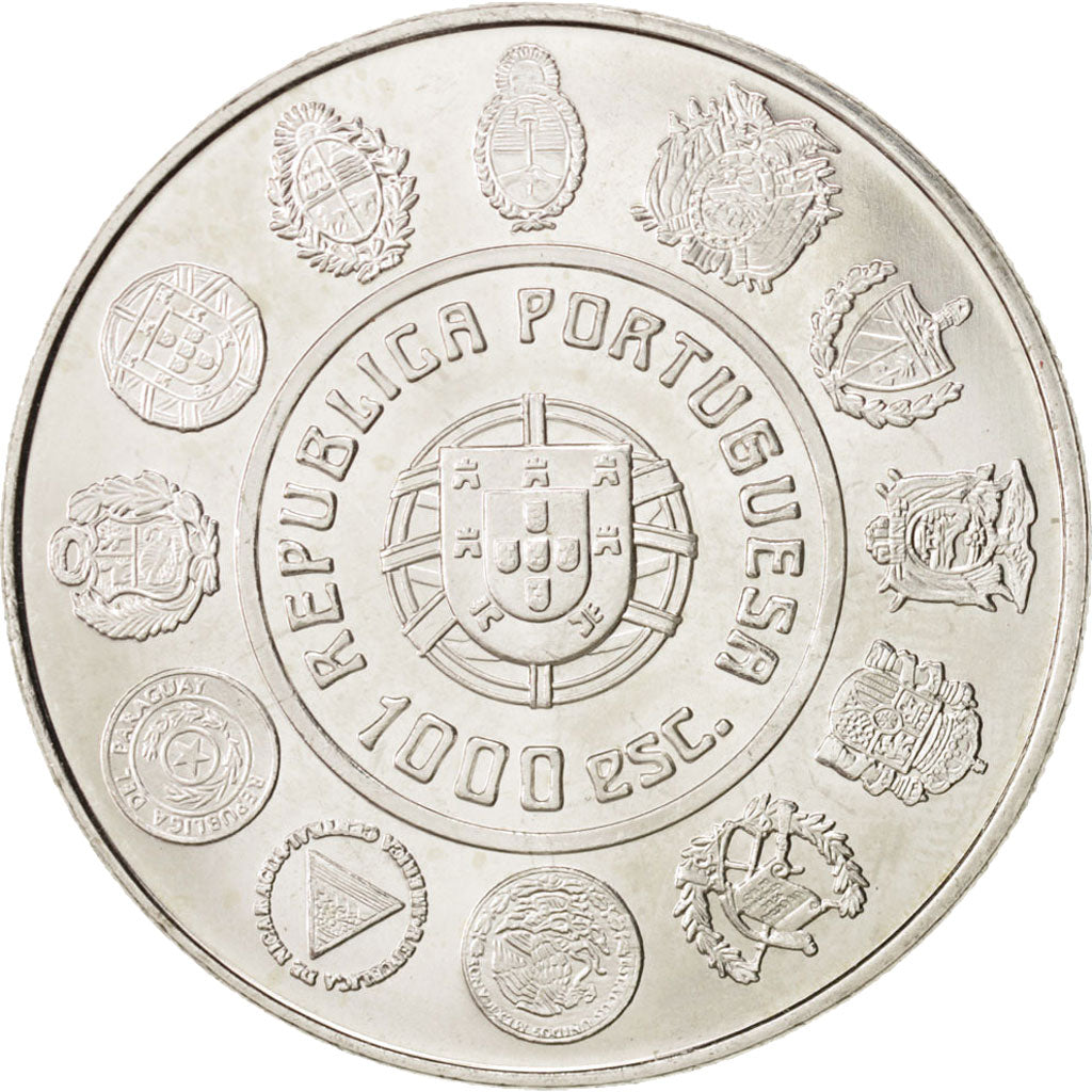 Portugal, 1000 Escudos, 1997, MS(63), Silver, KM:704