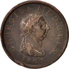 Great Britain, George III, Penny, 1807, VF(30-35), Copper, KM:663