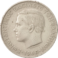 Coin, Greece, Constantine II, 10 Drachmai, 1968, EF(40-45), Copper-nickel, KM:96