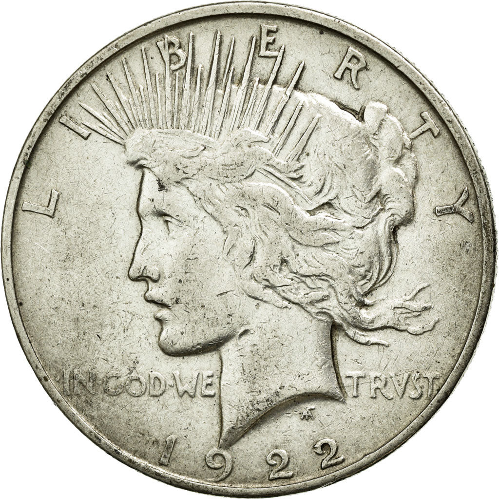 Coin, United States, Peace Dollar, Dollar, 1922, U.S. Mint, Denver, EF(40-45)