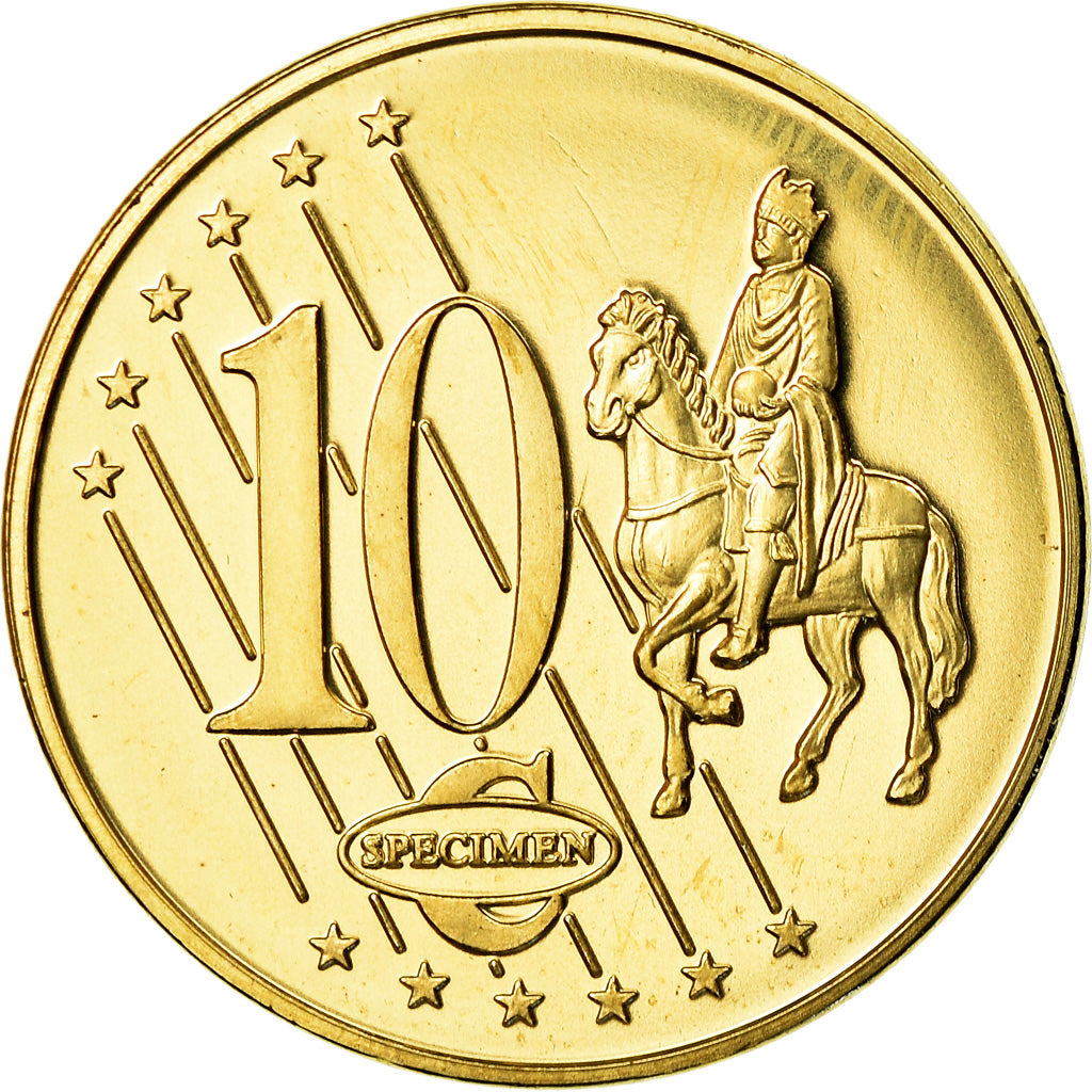 Andorra, Medal, 10 C, Essai-Trial, 2003, MS(64), Copper-Nickel Gilt