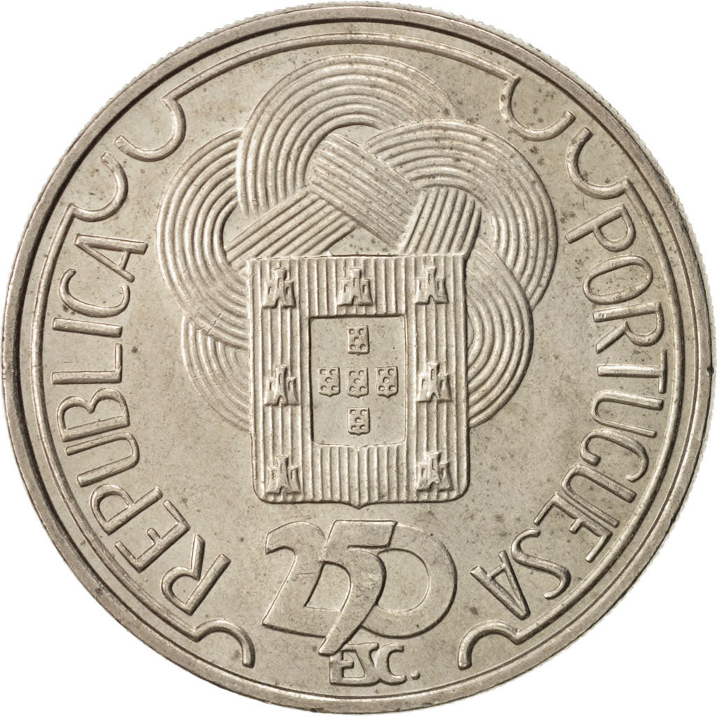 Portugal, 250 Escudos, 1988, AU(55-58), Copper-nickel, KM:643