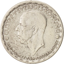 Sweden, Gustaf V, Krona, 1945, EF(40-45), Silver, KM:814