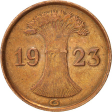 GERMANY, WEIMAR REPUBLIC, Rentenpfennig, 1923, Karlsruhe, EF(40-45), Bronze,KM30