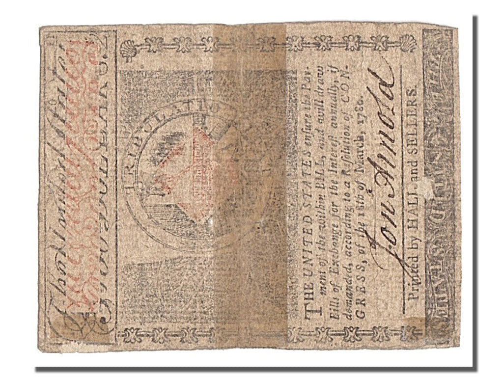 United States, 2 Dollars, 1780, 1780-07-02, VG(8-10)
