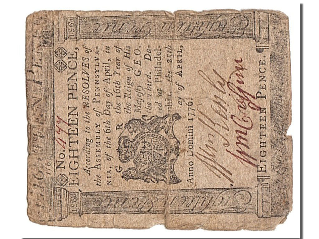 United States, 18 Pence, 1776, 1776-04-25, VF(20-25)