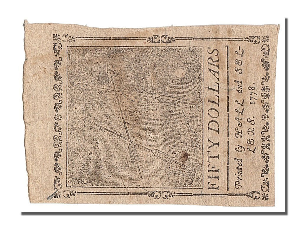 United States, 50 Dollars, 1778, 1778-09-26, EF(40-45)