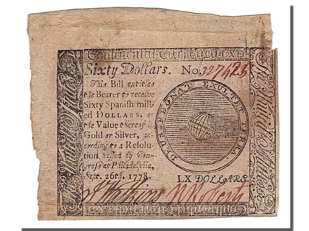 United States, 60 Dollars, 1778, 1778-09-26, EF(40-45)