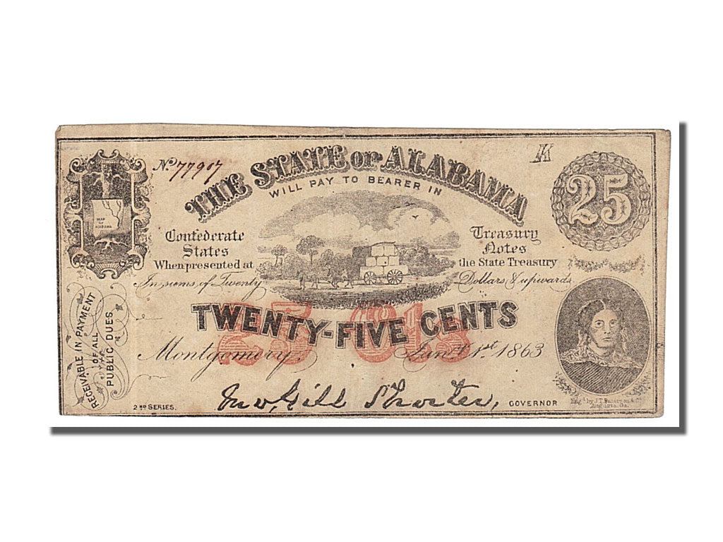 United States, 25 Cents, 1863, 1863-01-01, AU(50-53)