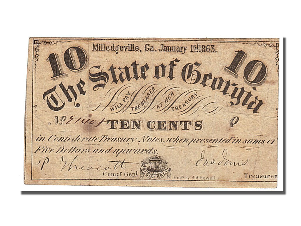 Stati Uniti, 10 Cents, 1863, 1863-01-01, BB