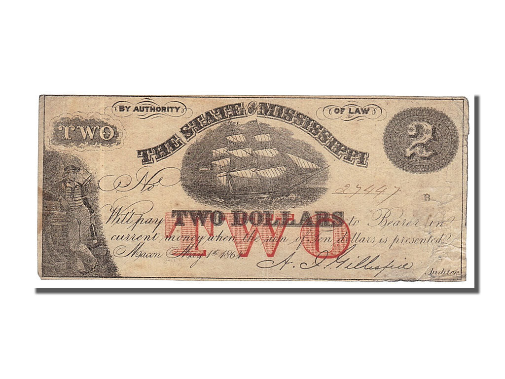 United States, 2 Dollars, 1864, 1864-05-01, EF(40-45)