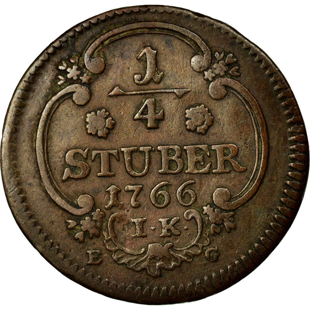 Coin, German States, COLOGNE, Maximilian Friedrich, 1/4 St, 1766, Cologne
