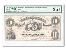 Billete, 10 Dollars, 1861, Estados Confederados de América, KM:9, 1861-07-25