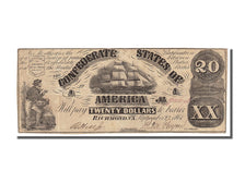 Banconote, Stati Confederati d'America, 20 Dollars, 1861, 1861-09-02, BB+