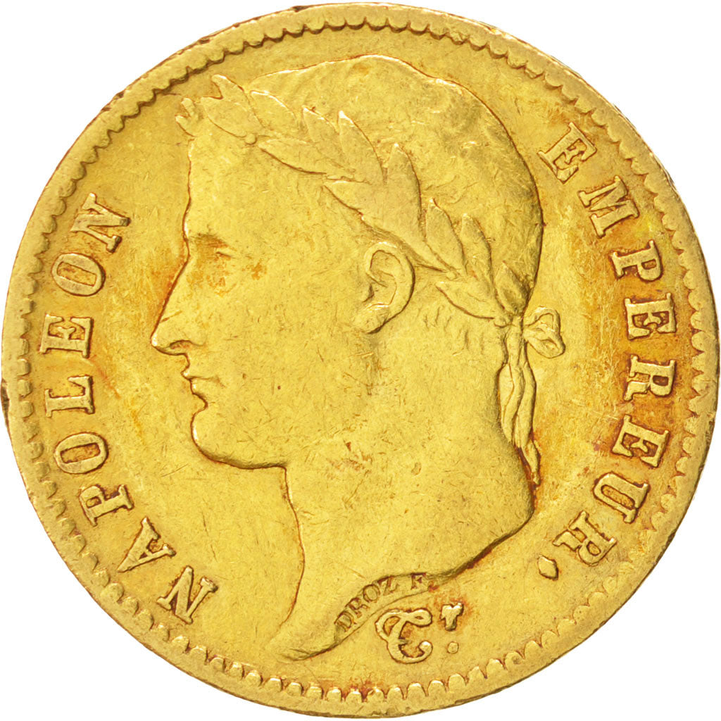 France, Napoléon I, 20 Francs, 1812, Paris,EF(40-45),Gold,KM:695.1,Gadoury1025