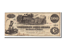 Banknote, Confederate States of America, 100 Dollars, 1862, 1862-08-01