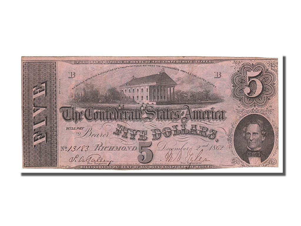 United States, 5 Dollars, 1862, 1862-09-02, EF(40-45), B