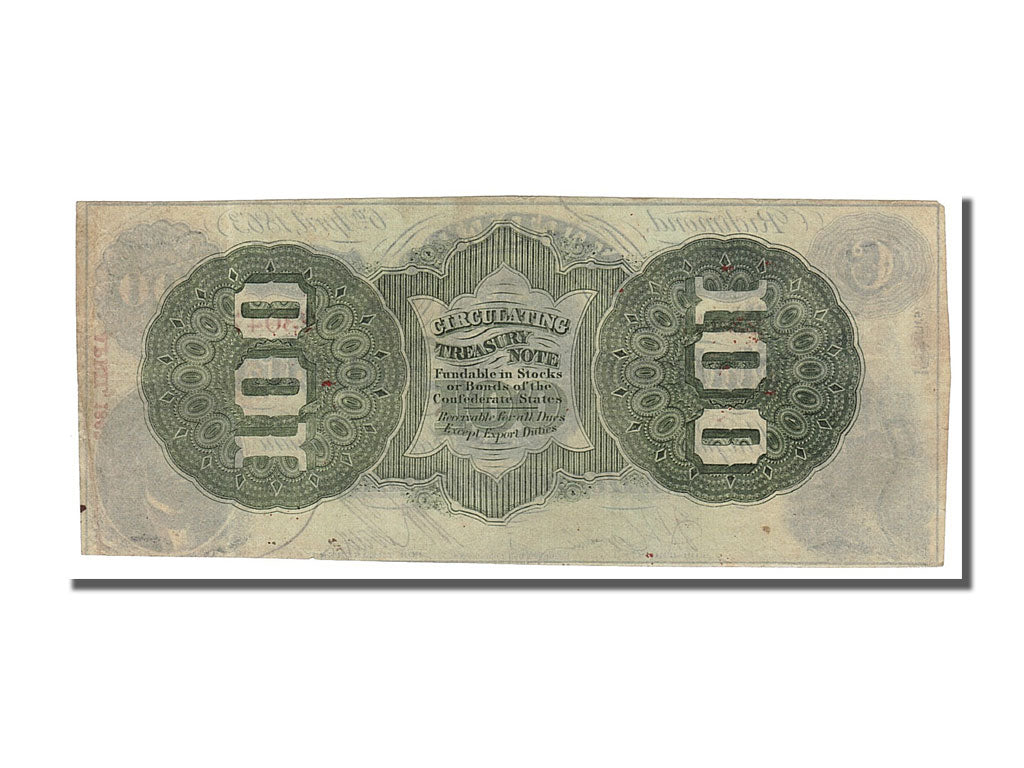 Billete, 100 Dollars, 1863, Estados Confederados de América, 1863-04-06, MBC+