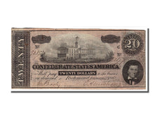 Biljet, Confederale Staten van Amerika, 20 Dollars, 1864, 1864-02-17, TTB+
