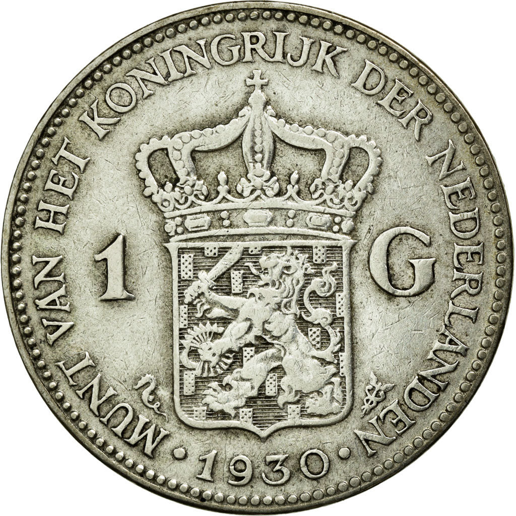 Coin, Netherlands, Wilhelmina I, Gulden, 1930, EF(40-45), Silver, KM:161.1