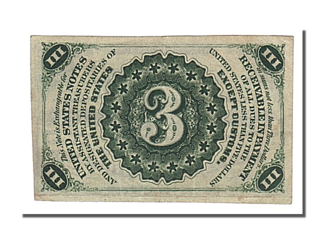 United States, 3 Cents, 1863, 1863-03-03, AU(55-58)