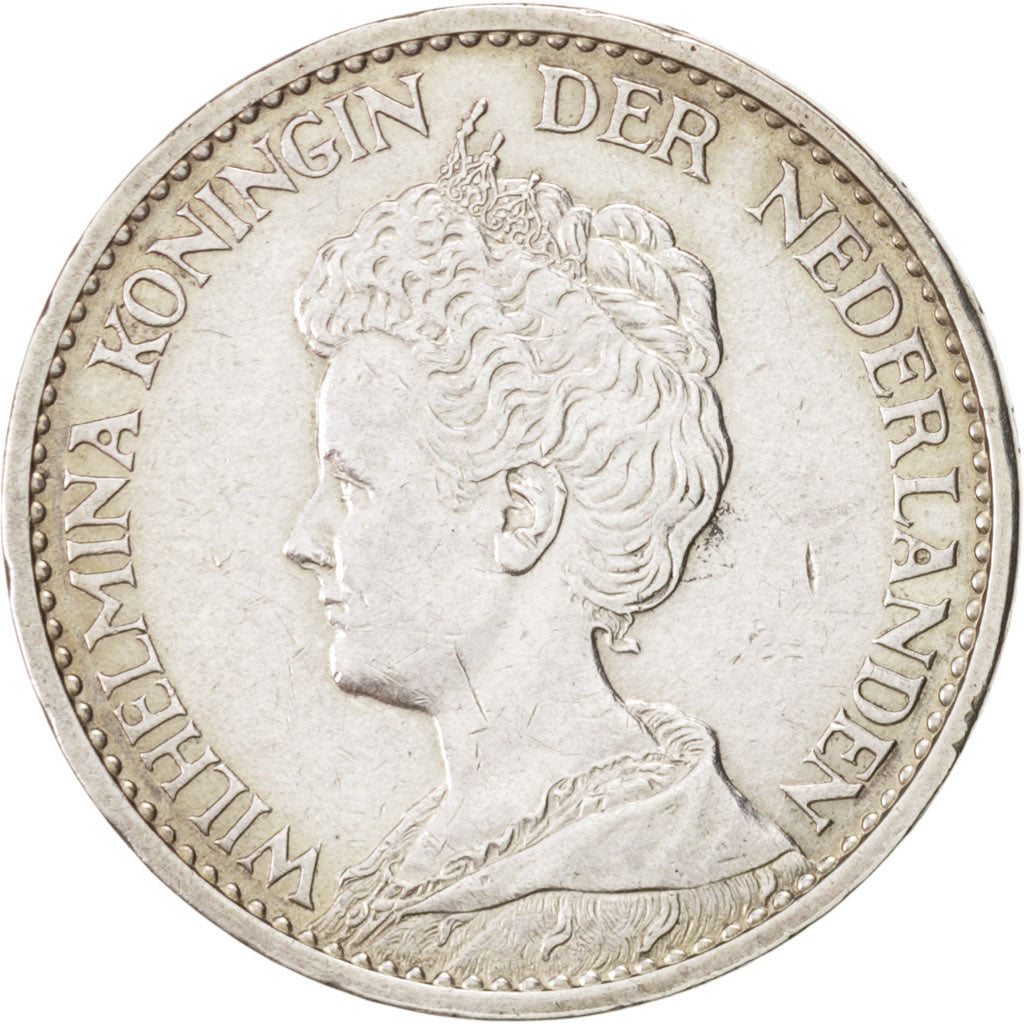 Netherlands, Wilhelmina I, Gulden, 1915, EF(40-45), Silver, KM:148
