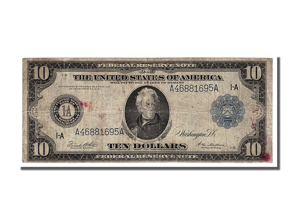 Banknote, United States, Ten Dollars, 1914, VF(20-25)