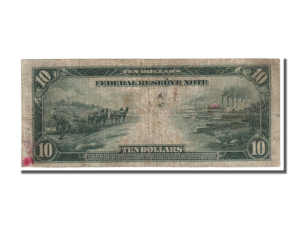 Banknote, United States, Ten Dollars, 1914, VF(20-25)