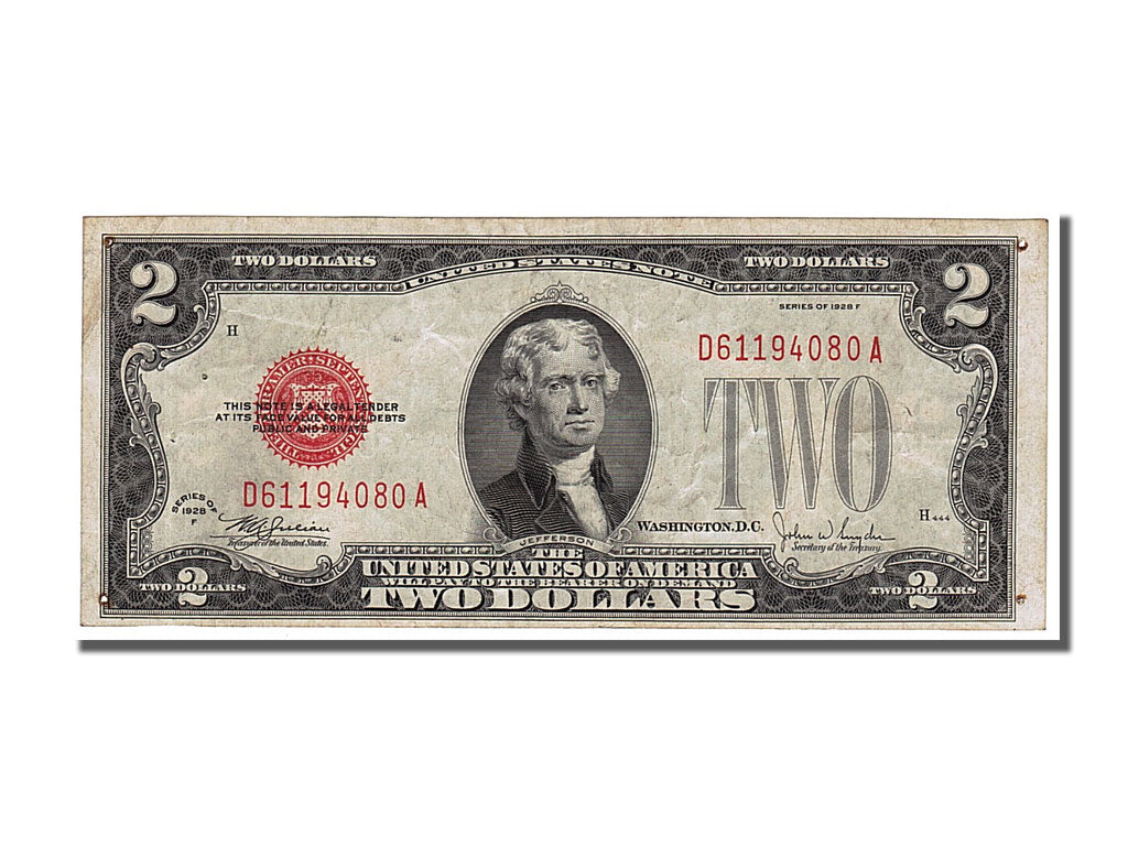 United States, 2 Dollars, 1928, EF(40-45), D