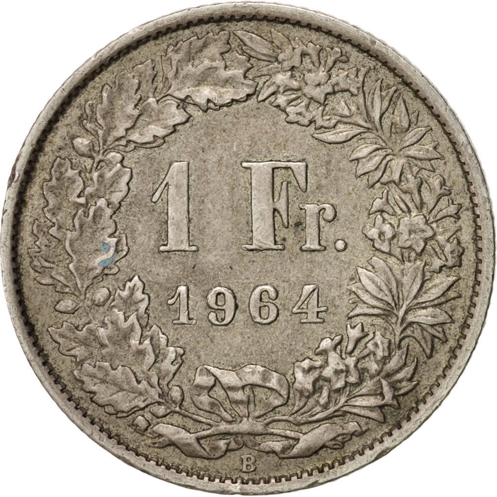 Switzerland, Franc, 1964, Bern, EF(40-45), Silver, KM:24