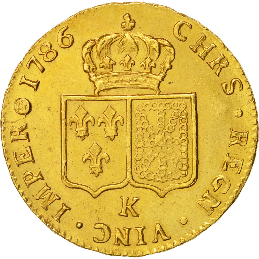 France, Louis XVI, Double louis d'or à la tête nue, 1786, Bordeaux, Gadoury 363