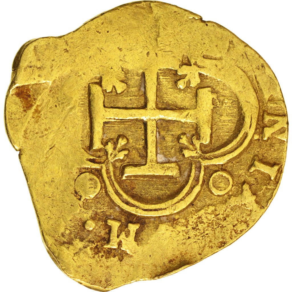 Spain, 2 Escudos, Undated, VF(30-35), Gold