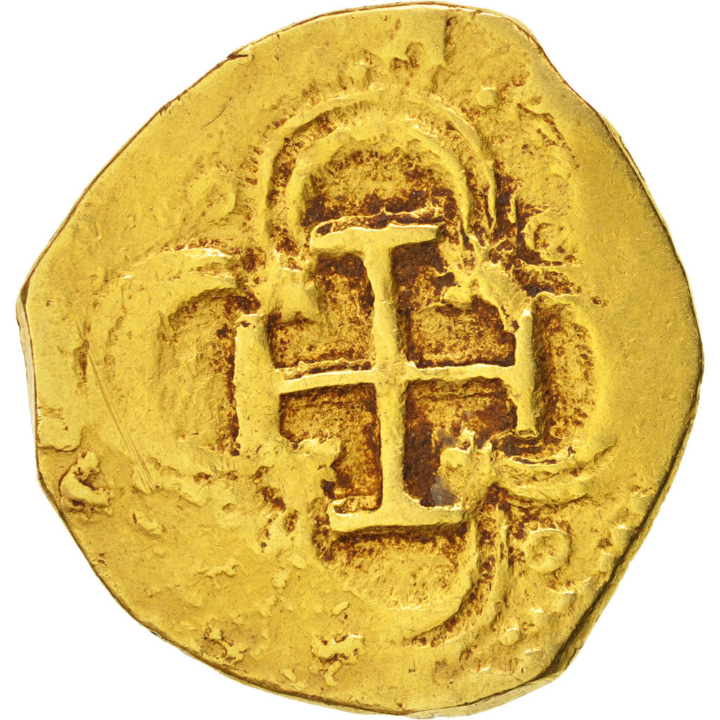 Spain, 2 Escudos, Undated, Sevilla, EF(40-45), Gold, mintmark S B