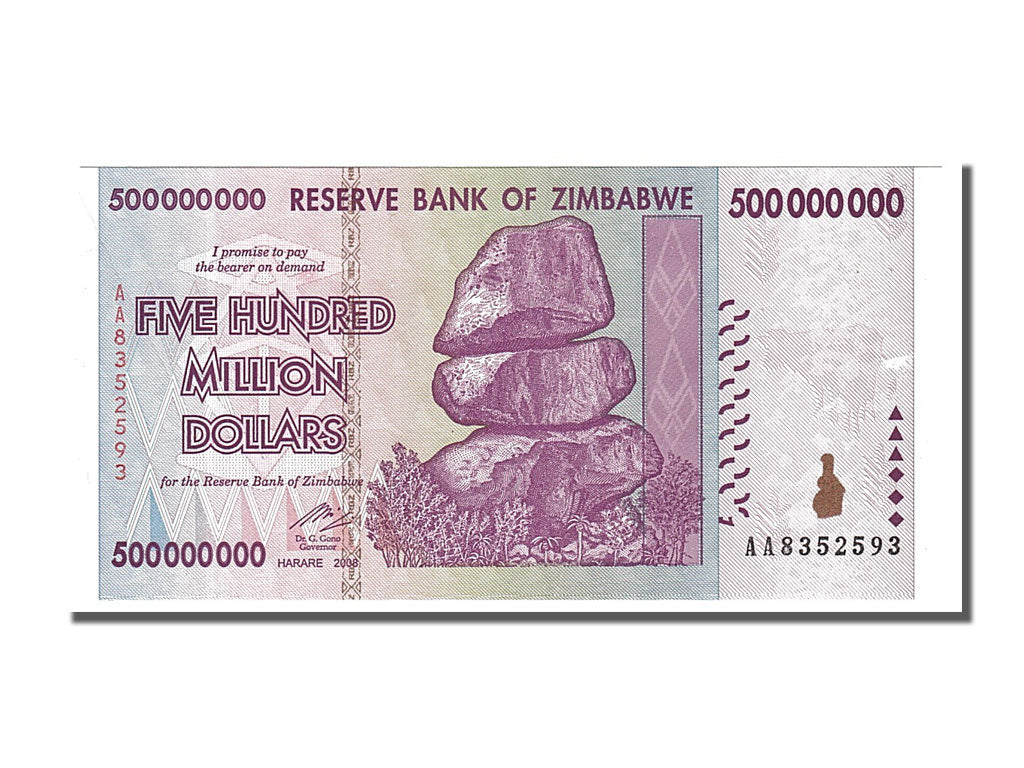 Zimbabwe, 500 Million Dollars, 2008, FDS