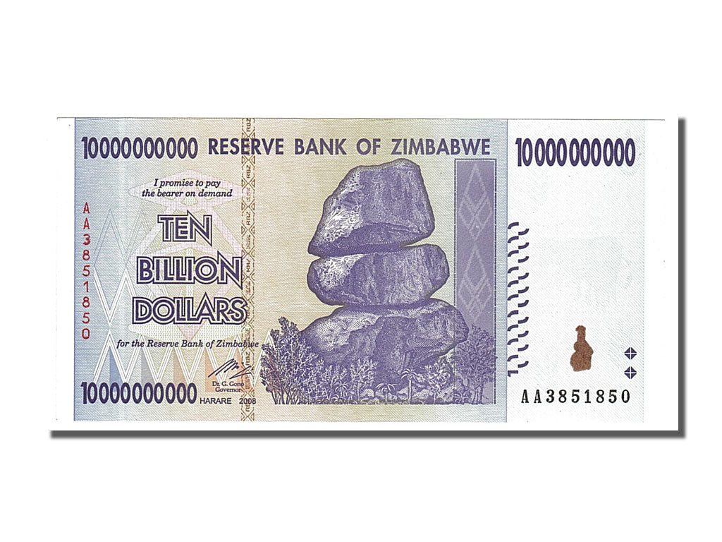 Zimbabwe, 10 Billion Dollars, 2008, KM #85, UNC(65-70), AA